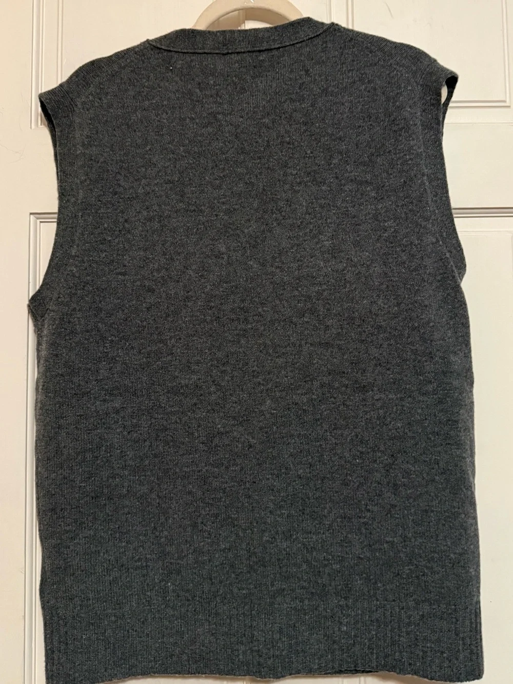 J. Crew Charcoal Gray V-Neck Button Knit Vest